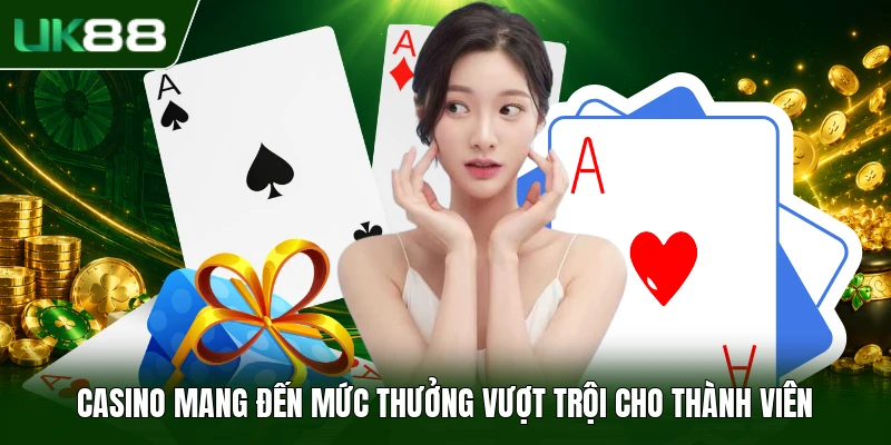 CASINO FIVE88 2 Casino mang đến mức thưởng vượt trội cho thành viên