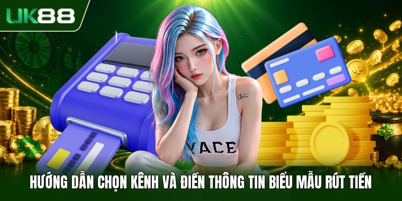 Hướng dẫn chọn kênh và điền thông tin biểu mẫu rút tiền
